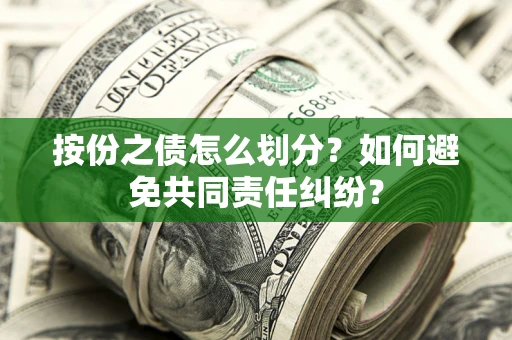 武汉按份之债怎么划分？如何避免共同责任纠纷？