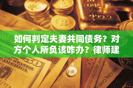 武汉如何判定夫妻共同债务？对方个人所负该咋办？律师建议