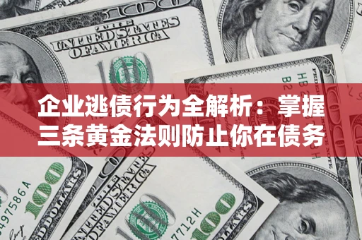 武汉企业逃债行为全解析：掌握三条黄金法则防止你在债务乱局中“踩雷”