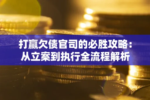 武汉打赢欠债官司的必胜攻略：从立案到执行全流程解析